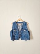 Cropped Denim Vest (L)