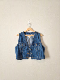 Cropped Denim Vest (L)