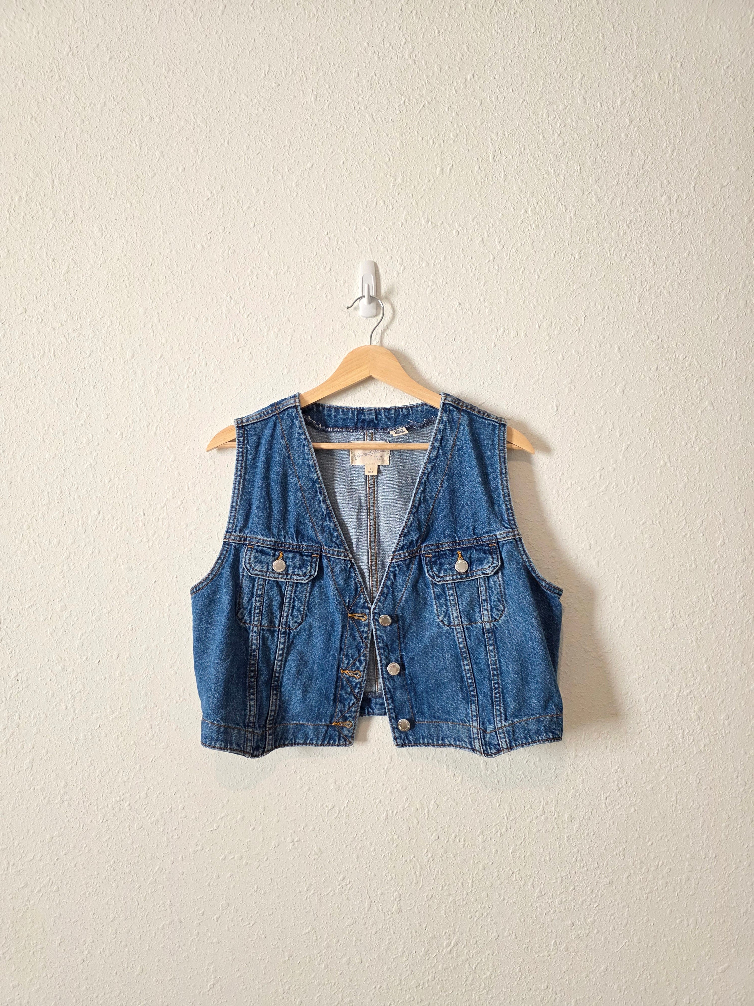 Cropped Denim Vest (L)
