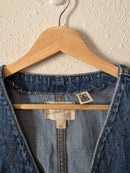 Cropped Denim Vest (L)