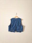 Cropped Denim Vest (L)