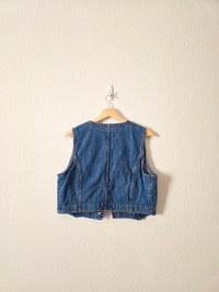 Cropped Denim Vest (L)