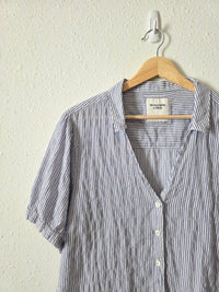 Abercrombie Striped Button Up (L)