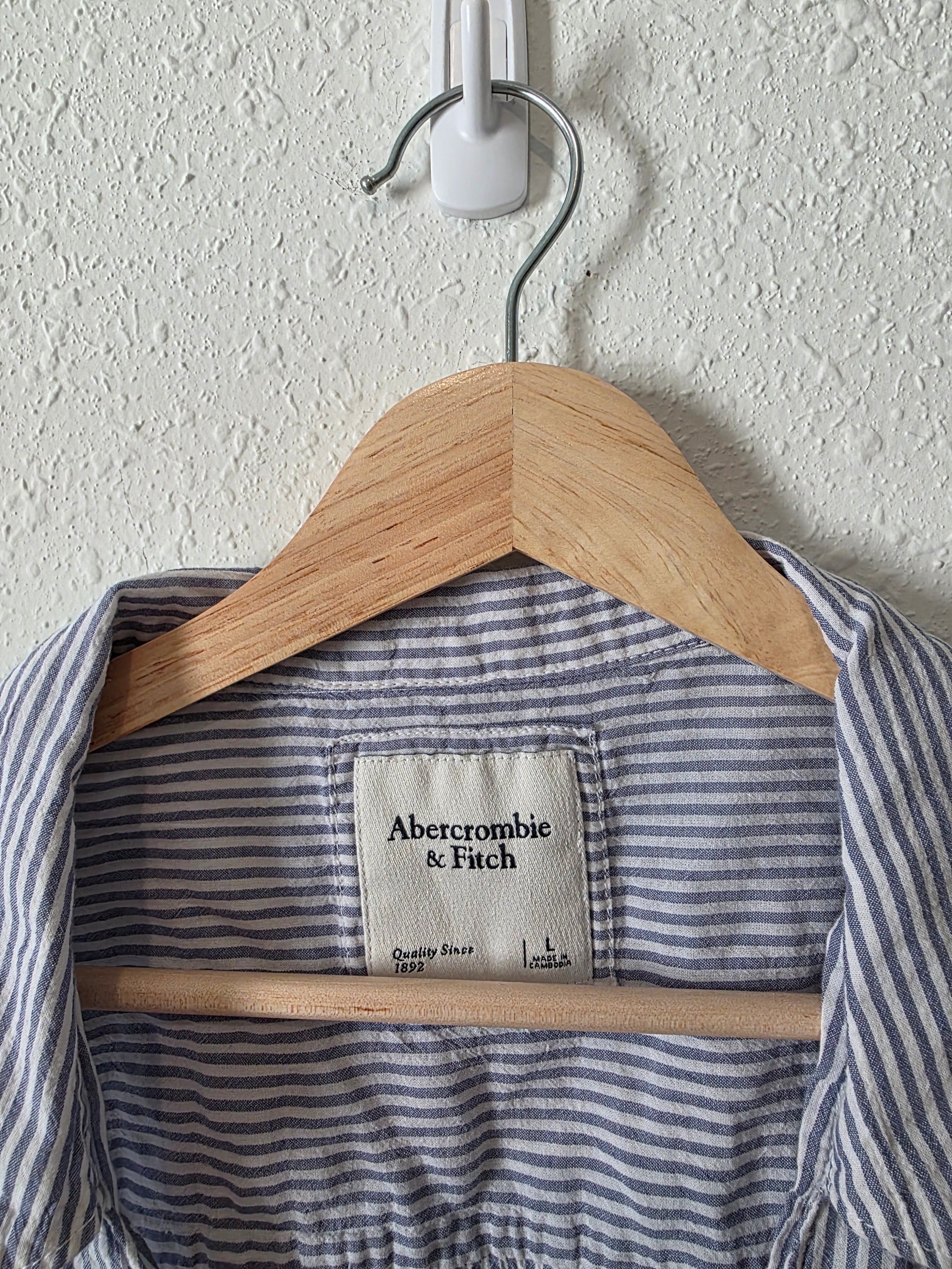 Abercrombie Striped Button Up (L)