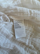 White Cotton Gauze Ruffle Top (M)