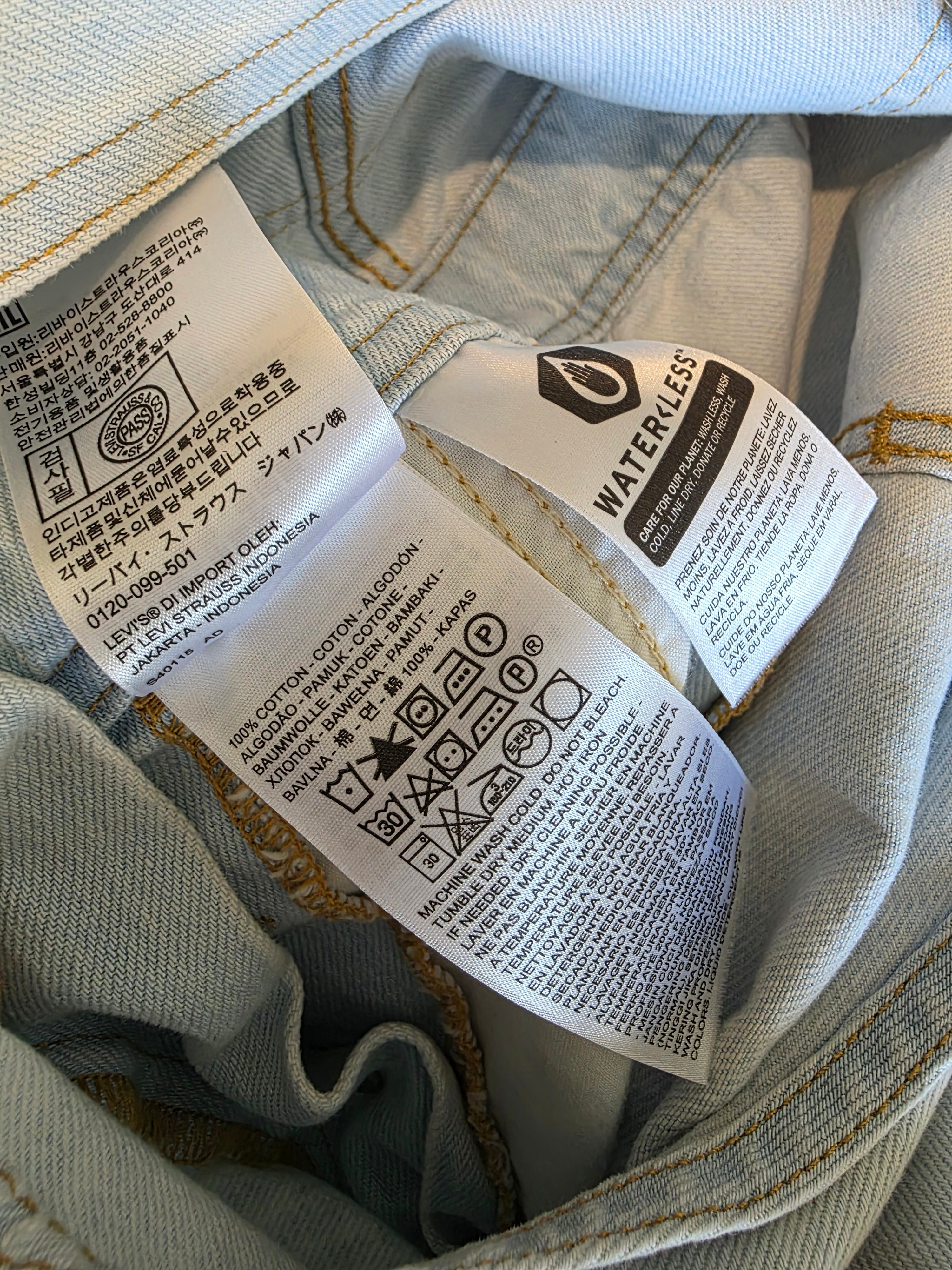 Levi's Light Wash Denim Shortalls (S)