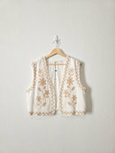 NEW Floral Embroidered Vest (M)