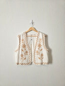 NEW Floral Embroidered Vest (M)