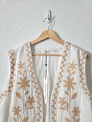 NEW Floral Embroidered Vest (M)