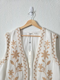NEW Floral Embroidered Vest (M)