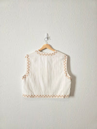 NEW Floral Embroidered Vest (M)