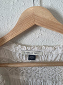 White Lace Tie Front Top (M)