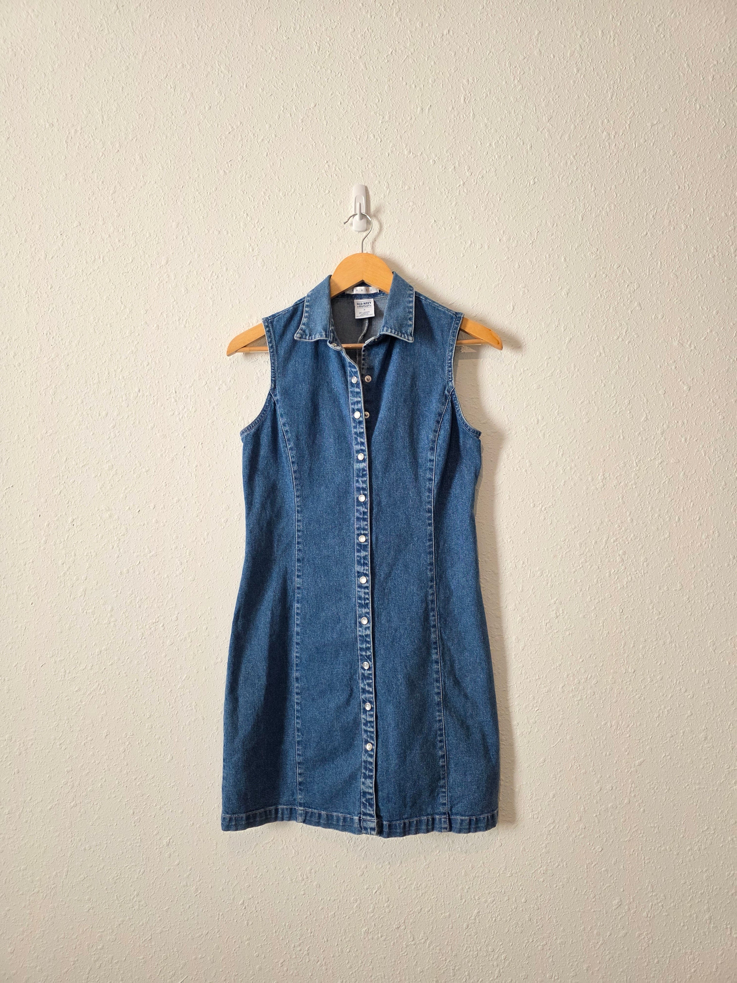 Vintage Denim Mini Dress (4)