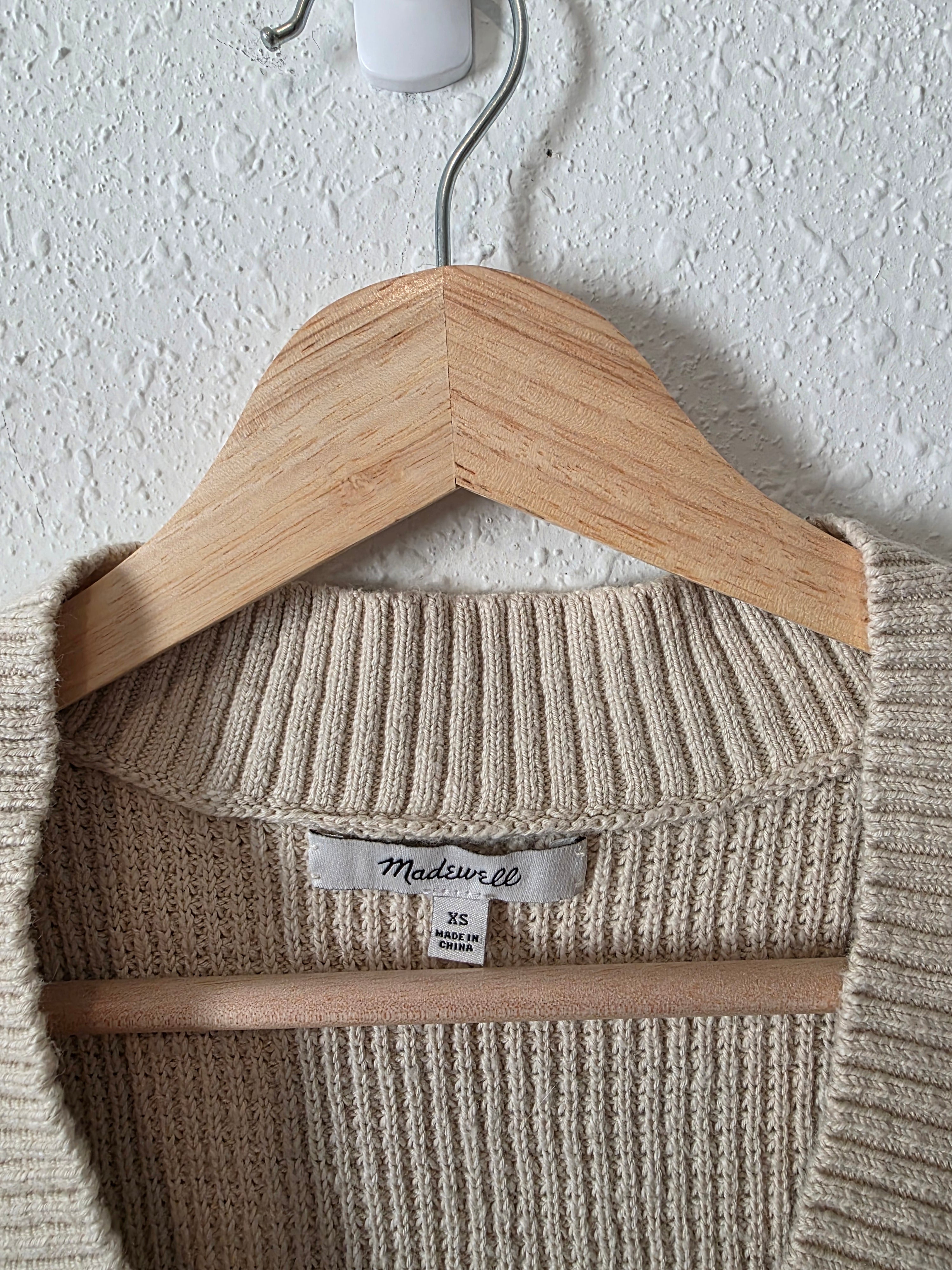 Madewell Cotton Sweater Vest (XS)