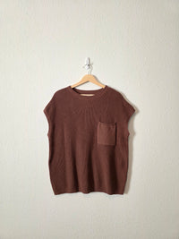 NEW Brown Boxy Knit Top (L)