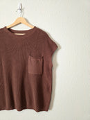 NEW Brown Boxy Knit Top (L)