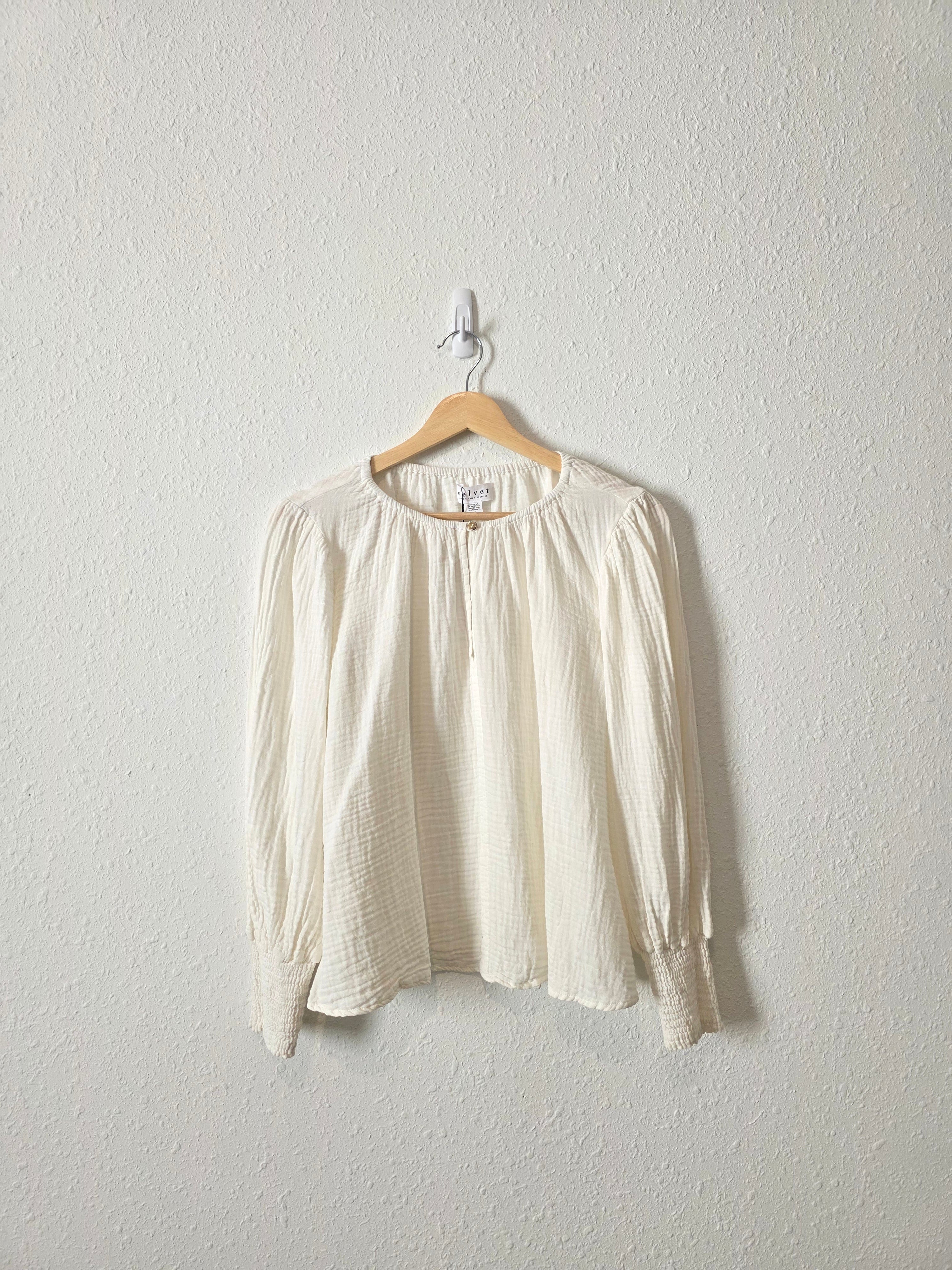 NEW Velvet Cotton Gauze Top (XS)