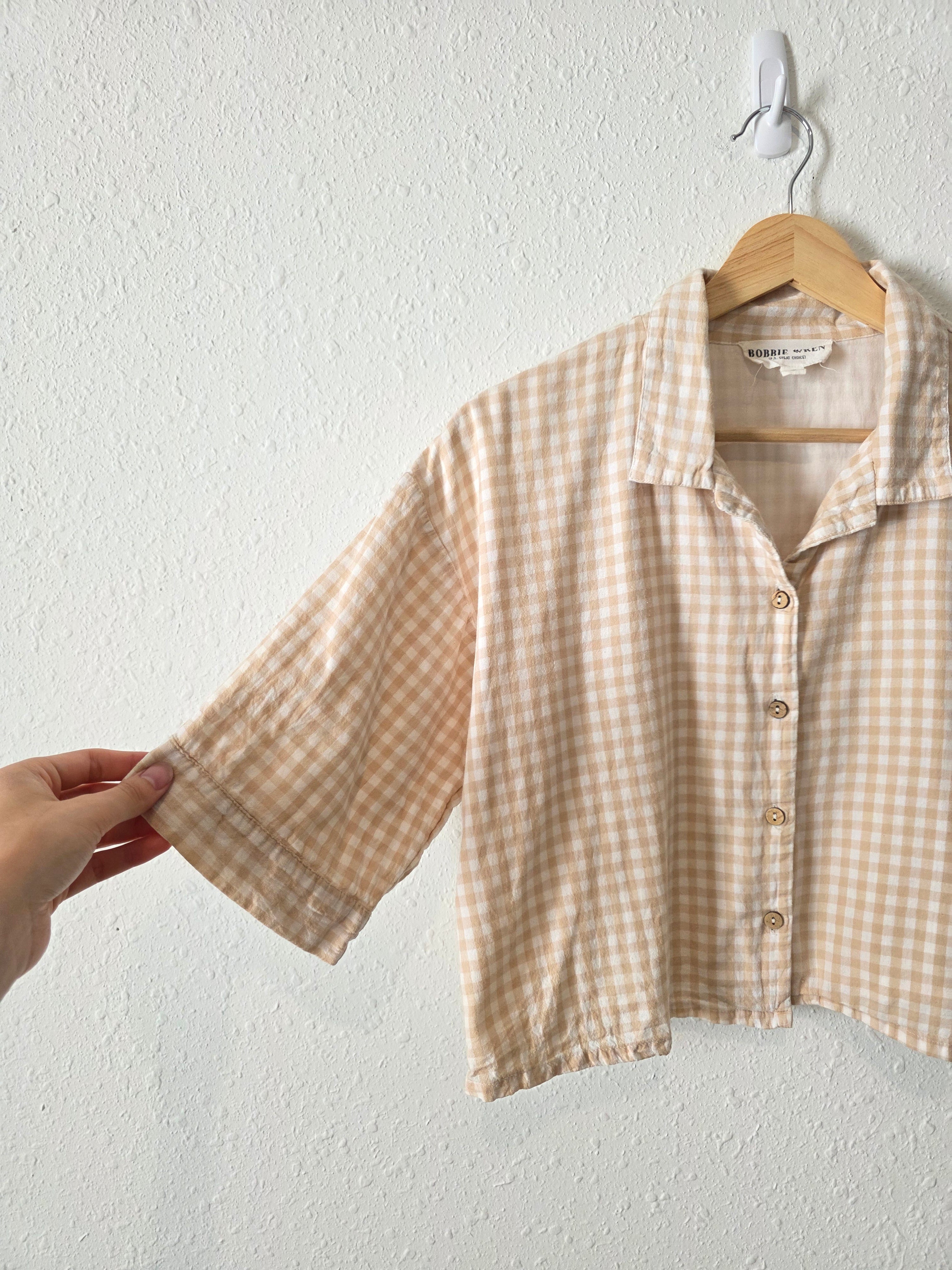 Bobbie Wren Gingham Button Up (S)