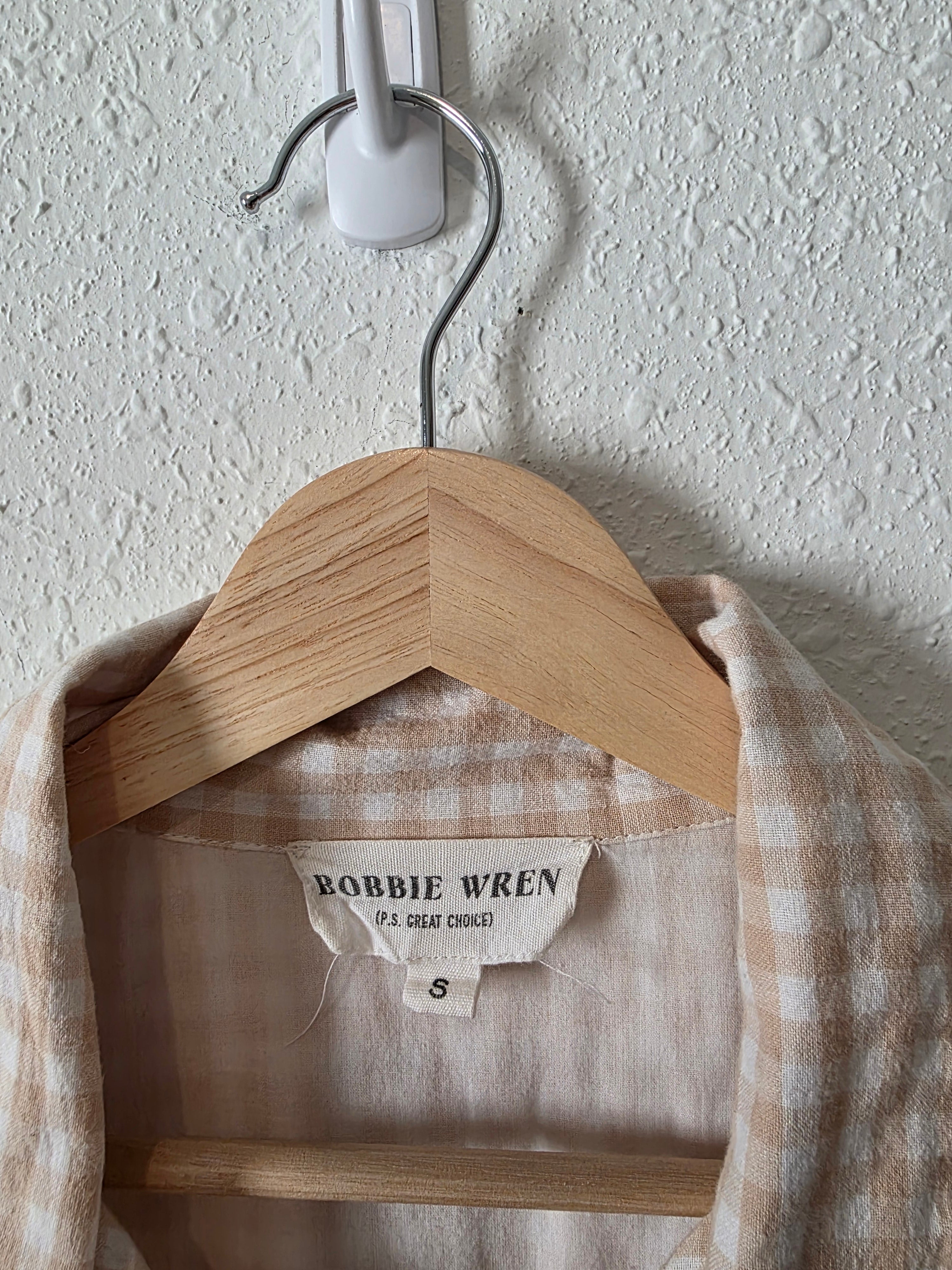 Bobbie Wren Gingham Button Up (S)