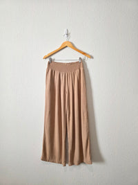 Wide Leg Linen Blend Pants (S)