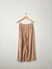 Wide Leg Linen Blend Pants (S)