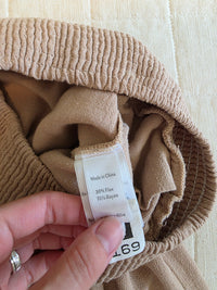 Wide Leg Linen Blend Pants (S)