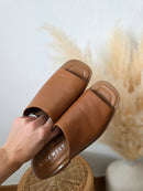 Brown Leather Mules (8)