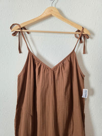 NEW Brown Gauze Wide Leg Jumpsuit (M)