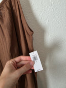 NEW Brown Gauze Wide Leg Jumpsuit (M)