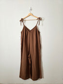 NEW Brown Gauze Wide Leg Jumpsuit (M)