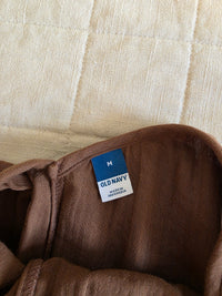NEW Brown Gauze Wide Leg Jumpsuit (M)