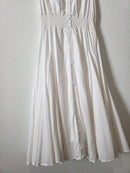 White Smocked Midi Dress (M)