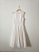 White Smocked Midi Dress (M)