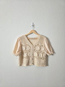 Another Love Floral Crochet Top (M)