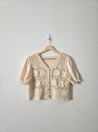 Another Love Floral Crochet Top (M)