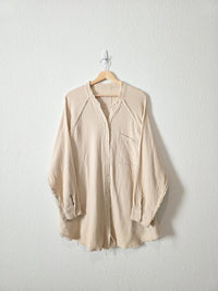 Aerie Cotton Gauze Button Up (XL)