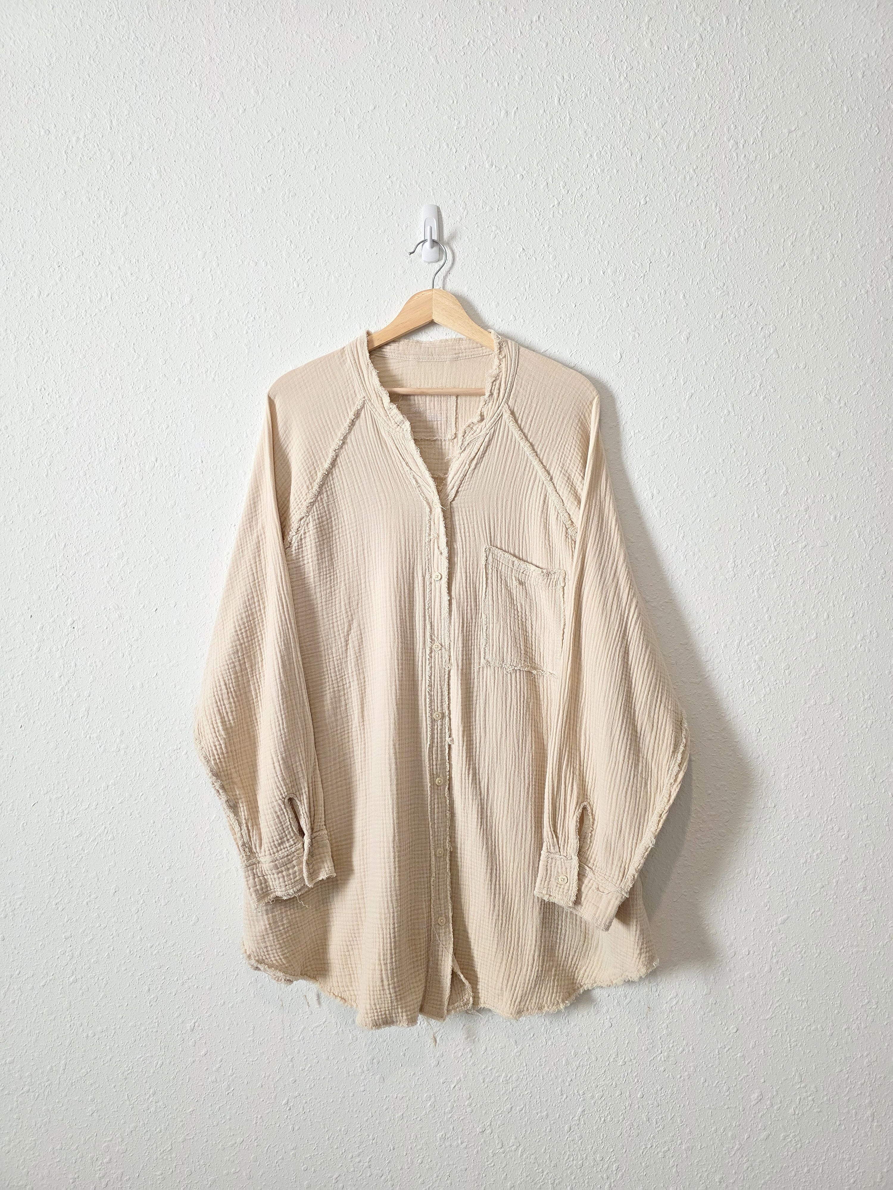 Aerie Cotton Gauze Button Up (XL)