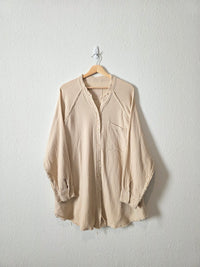 Aerie Cotton Gauze Button Up (XL)
