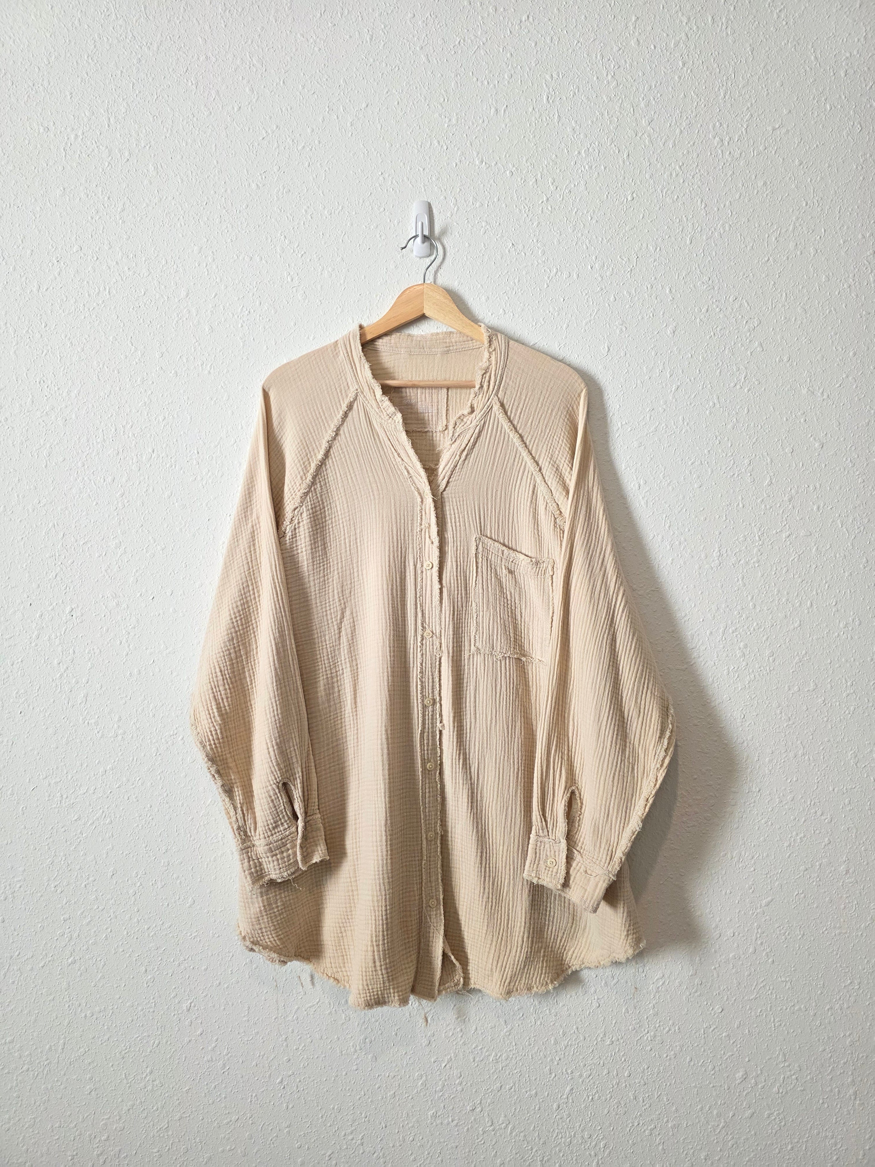 Aerie Cotton Gauze Button Up (XL)