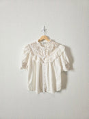 Floral Eyelet Cotton Blouse (M)