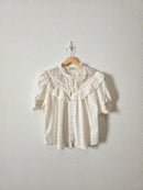 Floral Eyelet Cotton Blouse (M)