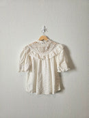 Floral Eyelet Cotton Blouse (M)