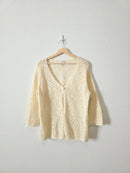Vintage Crochet Knit Top (XL)
