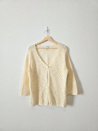 Vintage Crochet Knit Top (XL)