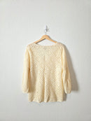 Vintage Crochet Knit Top (XL)