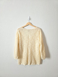 Vintage Crochet Knit Top (XL)