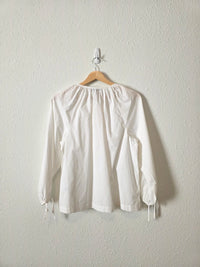 J.Crew Cotton Puff Sleeve Blouse (S)