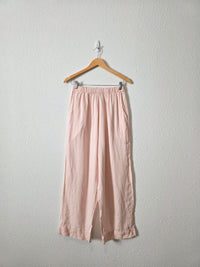 Flax Blush Linen Pants (S)