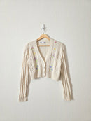 Zara Floral Embroidered Cardigan (S)