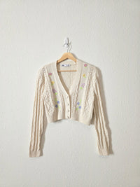 Zara Floral Embroidered Cardigan (S)